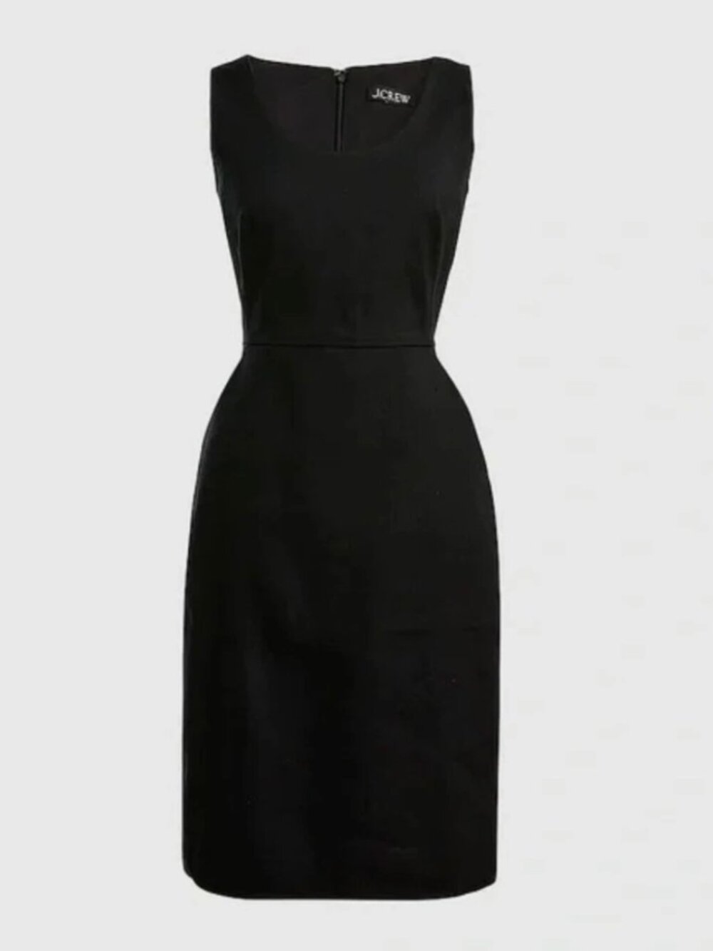 J. Crew Scoopneck resume Dress in Stretch Linen Blend Black size 8